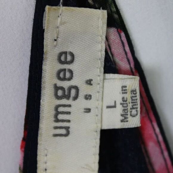 UMGEE SIZE LARGE NAVY FLORAL CROP CRIS CROSS ROMPER - Picture 11 of 12